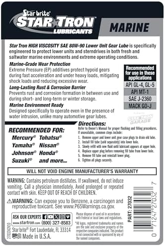 STAR BRITE Star Tron High Viscosity 80W90 Lower Unit Gear Lube