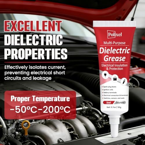 Dielectric Grease & Electrical Insulator High Temperature & Waterproof Insulating Lubricant for Spark Plugs, Battery Terminals, Sensors, Prevent Voltage Leakage & Short Circuits