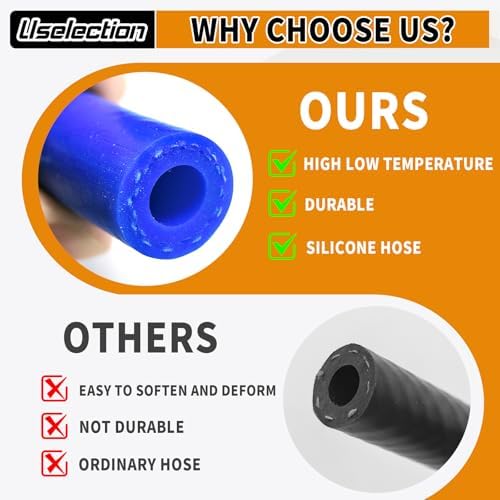 1/4" ID-20Ft Heater Hose Silicone Coolant Radiator Enhanced Double