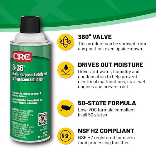 CRC 3-36 Multi-Purpose Lubricant and Corrosion Inhibitor Spray - 11 oz