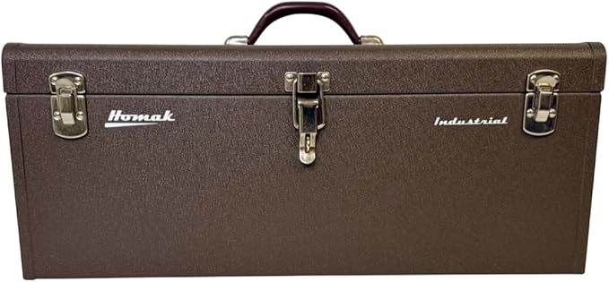 Homak 24-Inch Industrial Steel Toolbox, Brown Wrinkle Powder Coat, BW00200240