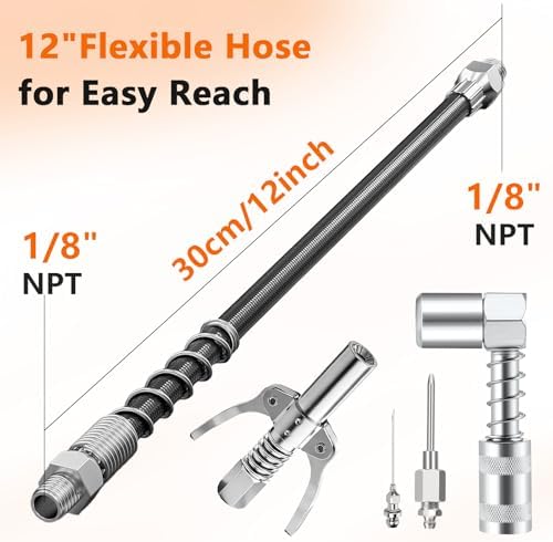 Grease Gun Accessories Kit, 60PCS Grease Fittings Set