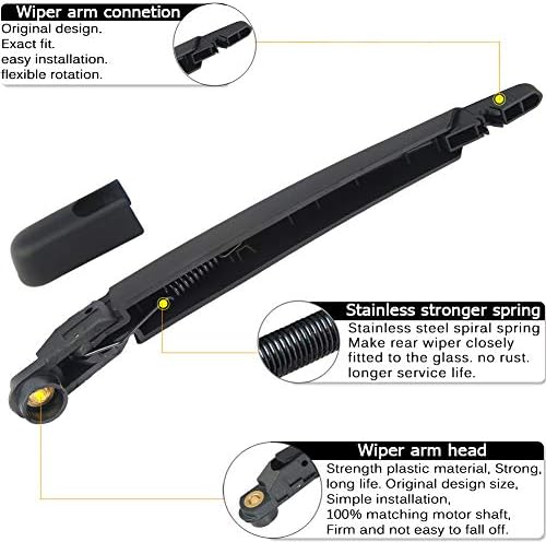 Rear Wiper Arm Blade Replacement for Nissan Rogue Pathfinder 2013-2020