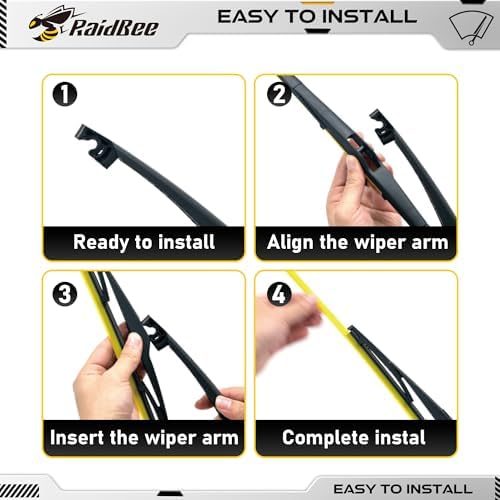 Rear Wiper Blade 12 inch, OEM Replacement for Hyundai Elantra 2009-2012, Tucson 2010-2015 +More Rear Windshield Wiper (H312/12-K)