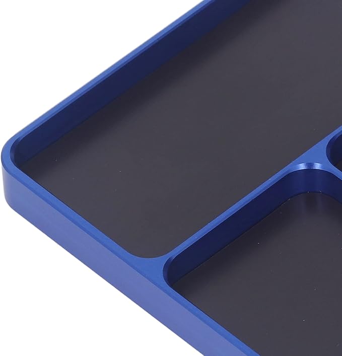 Fdit Aluminum Alloy Magnetic Parts Tray Set, Easy Cleaning Screws Holder Tool for DIY Projects