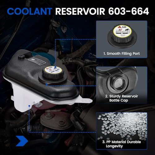 603-664 Engine Coolant Reservoir Tank for Jaguar S-Type/XF/XJ8