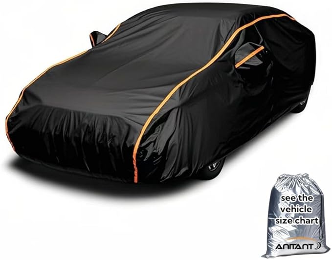 Super Lightweight Outdoor Car Covers for Automobiles All Weather Waterproof,Full Exterior Covers Rain UV Snow Protection Fit Sedan 186" to 194"