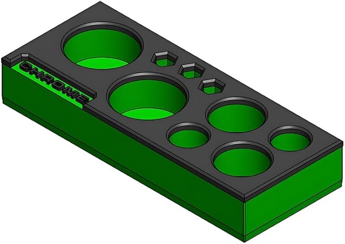 MagAttach Chrome Adapter and Short Extensions Magnetic Interconnecting Organizer Tray (Green/Black)