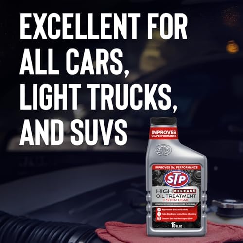 STP High Mileage Oil Treatment + Stop Leak - 15 FL OZ