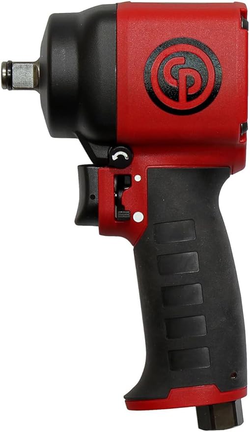 Chicago Pneumatic CP7732C - 1/2 Inch Air Impact Wrench, Pistol Handle, Max Torque Reverse Output 461 ft. lbf / 625 Nm, 9410 RPM, Single Hammer, Industrial Tool, Automotive