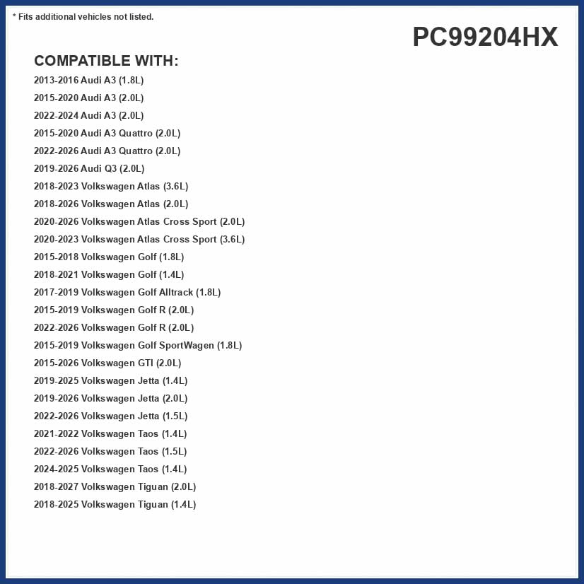 PUREFLOW PC99204HX HEPA Cabin Air Filter | Fits 2018-2027 Volkswagen Tiguan 2.0L; 2019-2025 Jetta 1.4L; 2018-2023 Atlas 3.6L, Audi TT RS Quattro 2.5L; 2022-2026 Taos, Jetta 1.5L