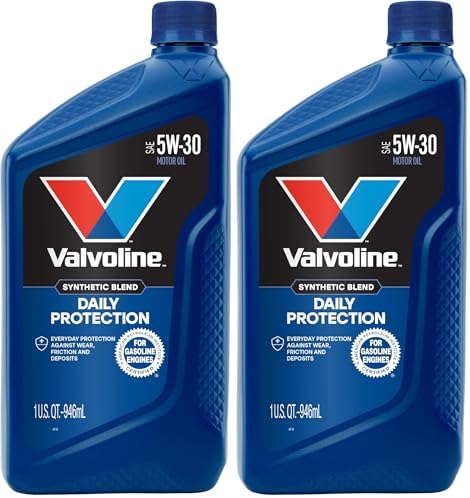 Valvoline Daily Protection 5W-30 Synthetic Blend Motor Oil 1 QT (Pack of 2)