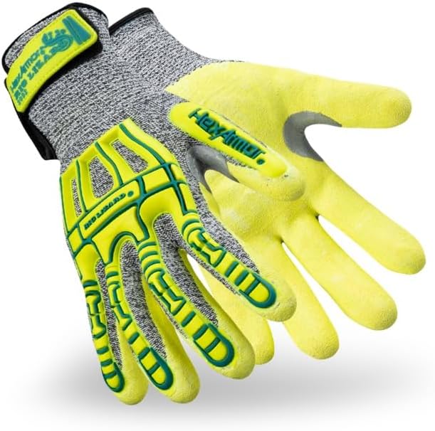 HexArmor Cut-Resistant Impact Protection Nitrile Palm Work Gloves | Rig Lizard® Series 2092 | Medium