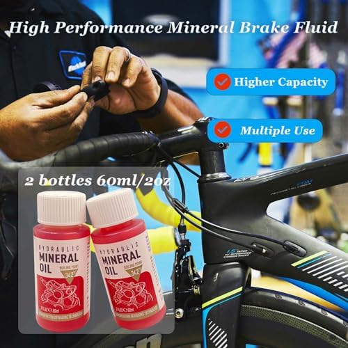 Brake Bleed Kit for Shimano Hydraulic Brakes, Brake Fluid Change Hydraulic Kits, Including High Performance Brake Fluid Mineral Oil 120ml