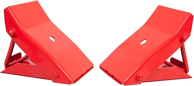 BIG RED AD4664 Torin Steel Safety Wheel Chock: Foldable Tire Stop, Red, 1 Pair, 10.52 x 8.48 x 8.99 cm