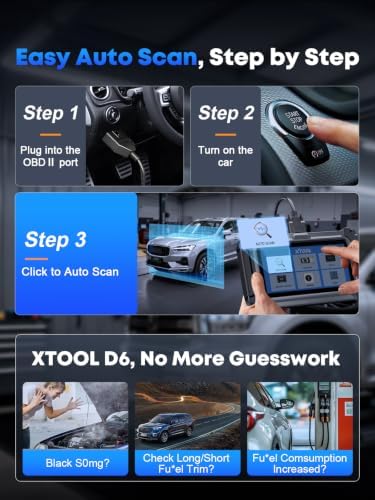 XTOOL D6 Full System OBD2 Scanner Diagnostic Tool with Lifetime Free Update