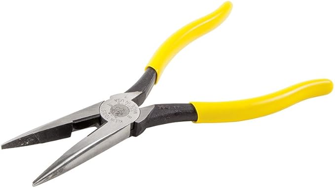 Klein Tools Crimping and Cutting Tool Bundle | Needle Nose Pliers, Long Nose Side Cutters, Alligator Pliers