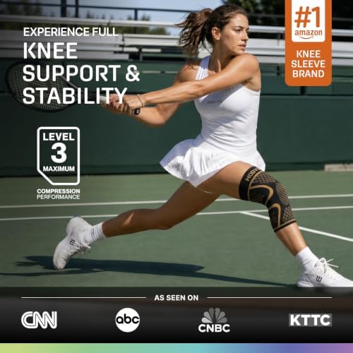 Modvel 2 Pack Knee Brace for Women - Knee Support for Walking, Knee Compression Sleeves for Pain Relief, Knee Sleeves for Women, Knee Brace for Sports, Workouts & Arthritis