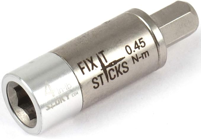 Fix It Sticks Field Hunting Outdoors Gun Maintenance Adjustable Fits 1/4in Bit T-Way Wrench Small Torque Limiter, 4 in-lb