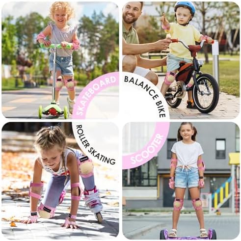 BOSONER Kids/Youth Knee Pad Elbow Pads for Roller Skates Cycling BMX Bike Skateboard Inline Rollerblading, Skating Skatings Scooter Riding Sports