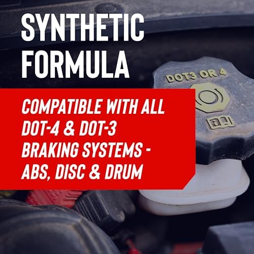 STP Synthetic Brake Fluid, Dot 4 Brake Fluid Protects Brake Systems, ABS, Disc and Drum Systems, 12 Oz, STP (Pack of 2)