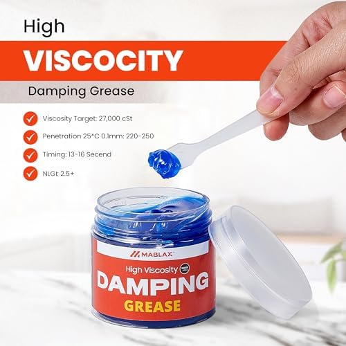 Damping Grease Kit for Washing Machine Suspension Rods with Foam Inserts | High-Viscosity 35,000 CST Blue 100g Dampening Grease for Toilet Seat & Washer Shock Absorption Lubricants