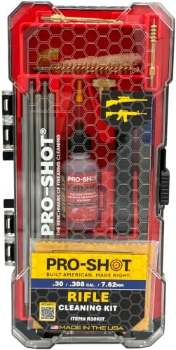 Pro-Shot Gun Cleaning Kits: Universal, Rifle, Pistol, and Shotgun Cleaning Kits with Premium Stainless Micro-Polished Rods, Brushes, Jags, Patches, CLP & Grease – Made in USA