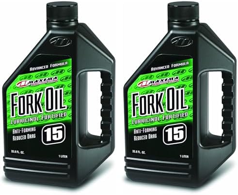 Maxima Racing Oils 56901-2PK Fork Oil Standard Hydraulic 15w 1L Bottle, 2-Pack