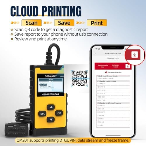 Check Engine Code Reader, OBDMATE OM201 OBD2 Diagnostic Tool
