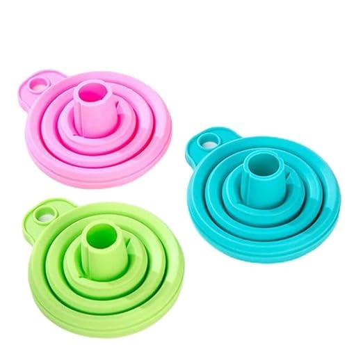 1Pc Color Random Silicone Gel Practical Collapsible Foldable Silicon Kitchen Funnel Hopper Gel Practical Tool Set Funnels Specialty Tools and Gadgets