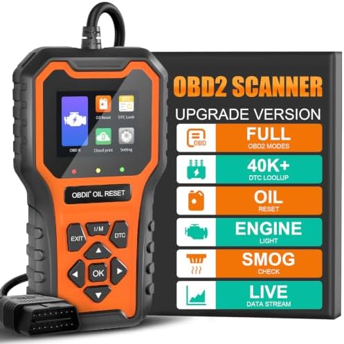 OBD2 Scanner, Code Reader OBDII Scan Tool for Check Engine Light/Oil Light Reset, Fast and Accurate Fault Diagnostic Scan Tool for Car 1996+, 2.8'' Color Screen