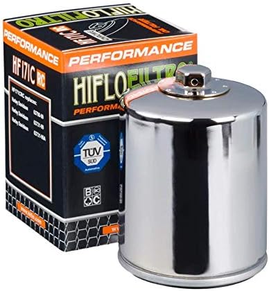 HiFloFiltro HF171CRC Chrome RC High Performance Premium Oil Filter, Single