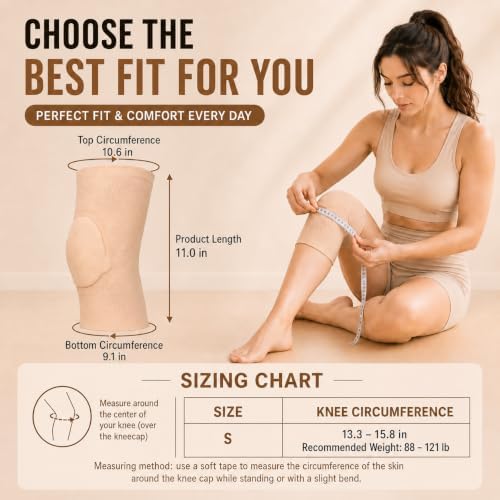 Dance Knee Pads for Women, Gel Knee Sleeves with Ballet Toe Pads