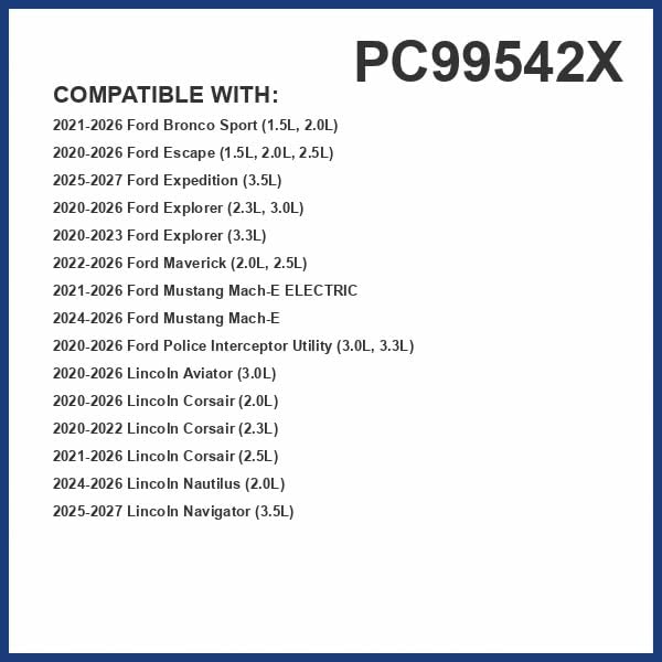 PUREFLOW PC99542X Cabin Air Filter | Fits 2020-2026 Ford Explorer 2.3L, 3.0L, Escape 1.5L, 2.0L, 2.5L, Police Interceptor Utility 3.0L, 3.3L
