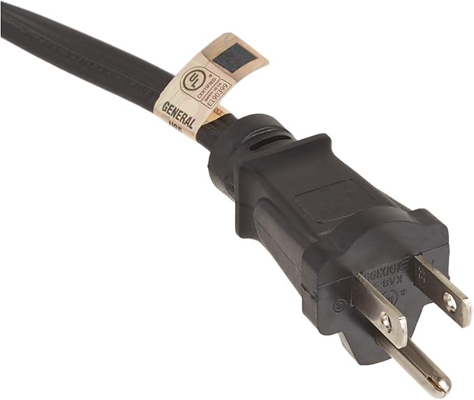 Woods Light Duty Extension Cord, 8Ft, 16 Gauge, 3 Conductor, 3 Outlets, Indoor Extension Cord, Black, 2611