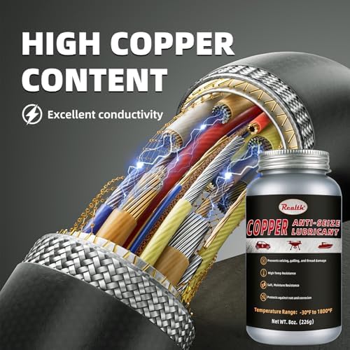 Realth Copper Anti-Seize Lubricant 8 oz High Temp Corrosion Resistant