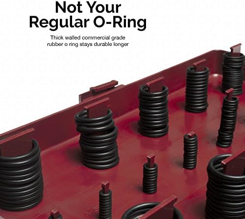 NEIKO 407 Rubber O-Ring Assortment Kit, Buna-N Gasket Sealing Rings and Replacement O-Rings, 32 SAE Sizes, 407-Piece Kit