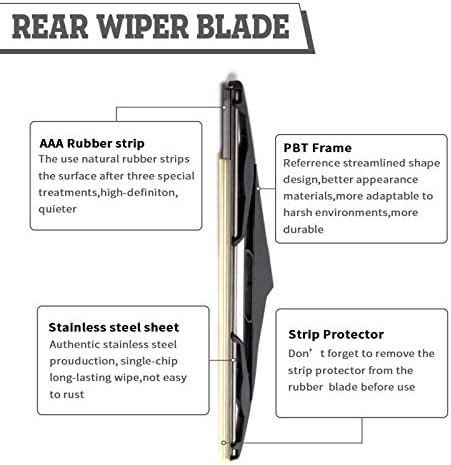 Rear Windshield Wiper Arm & Blade for Jeep Wrangler JK 2007-2018