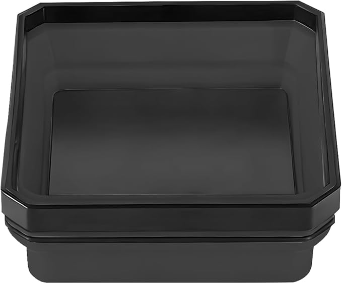 Collapsible Magnetic Car Parts Tray, Foldable Silicone Tool Tray with Magnetic Base, Double-Side Magnet Bowl for Auto Bolts, Screws, Nuts, Small Metal Parts, Universal Fit (Black)