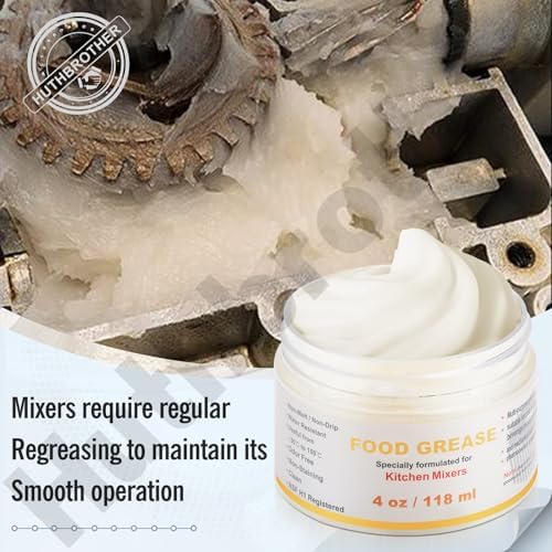 4 Oz Food Grade Grease for Kitchen Aid Stand Mixer - by Huthbrother, Universally for Kitchen Stand Mixer, Mixer Gear Attachments, Include Gasket 9709511 4162324 with Spatula