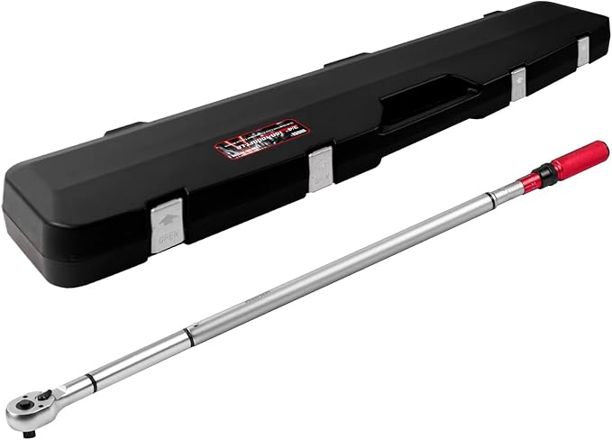 3/4-Inch Drive Click Torque Wrench, Dual-Direction Adjustable 48 tooth 160-1000ft.lb/217-1356Nm, Professional Inch Pound Torque Wrench, for Maintenance Tool and Product Assembly