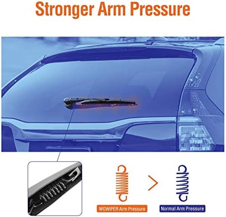 Rear Wiper Arm with Blades Assembly for Honda CRV 2016 2015 2014 2013 2012, Genuine OE Back Windshield Wiper 76720-T0A-003 10”+13”+13” (3pcs)