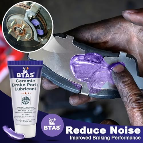 BTAS High Temp Ceramic Brake Caliper Grease for Sliding Pin & Pad 1oz 2pcs