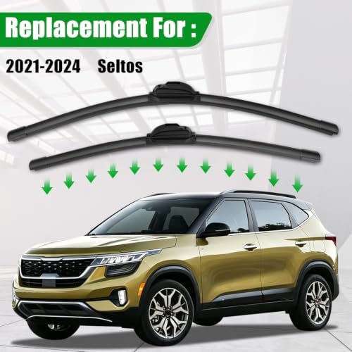 Windshield Wiper Blades compatible with Kia Seltos 2021-2024