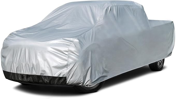 Kayme 6 Layers Truck Cover Waterproof All Weather - See Vehicle Size Chart - Heavy Duty Outdoor Pickup Cover Sun Uv Rain Protection, Universal Fit Most Crew Cab Short Bed, Length Up to 239 inch.