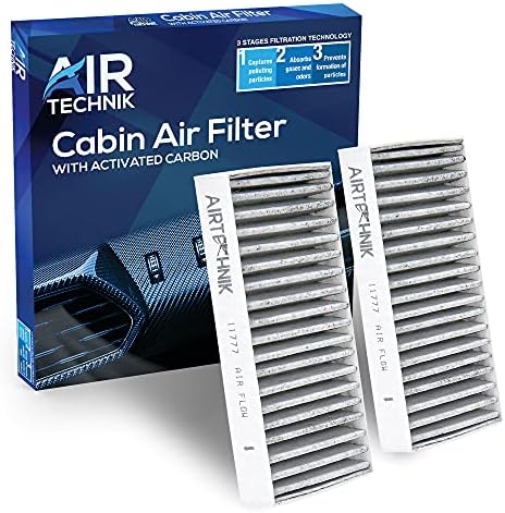 AirTechnik CF11777 Cabin Air Filter w/Activated Carbon | Fits Jeep Wrangler 2011-2017, Wrangler JK 2018-55111302AA