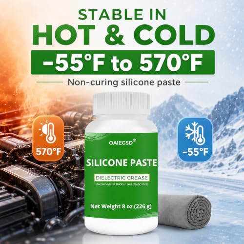 8 oz Dielectric Grease, Silicone Paste for Electrical Connectors & O-Rings