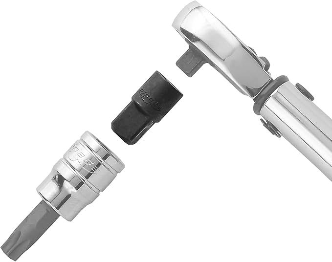 EPAuto 1/2-inch Drive Click Torque Wrench + 5 Pieces - Impact Socket Adapter