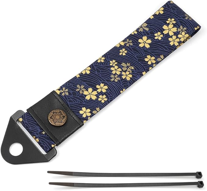 RASTP Racing Tow Strap, Car Modification Sports Trailer Belt Fit for Front or Rear Front Bumper Decorative (Flower Blue)