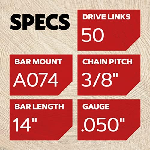 Oregon 14-Inch Replacement Chainsaw Bar and S50 AdvanceCut Chainsaw Chain Combo & Grease Gun for Chainsaws, Pre Loaded All Purpose Lubricant, Easy Refill, Universal for Most Makes